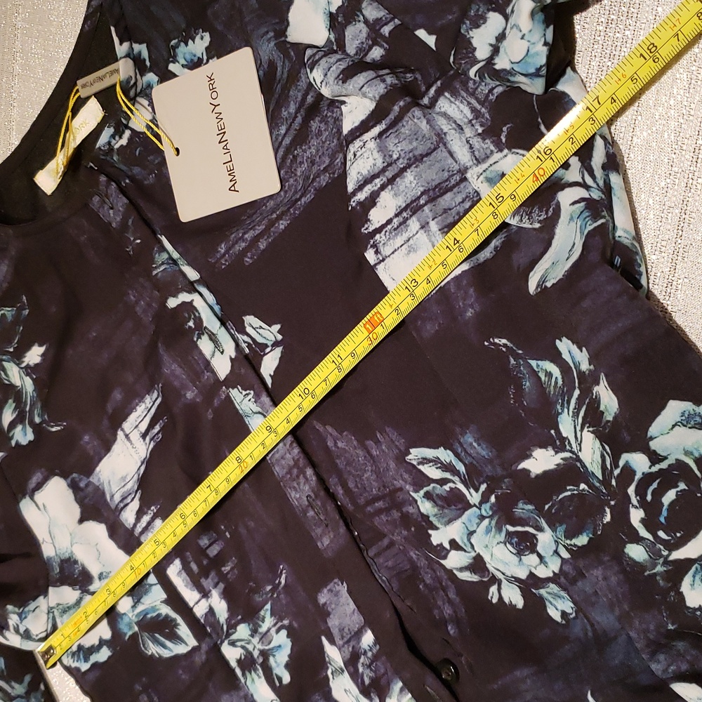 Amelia New York NEW Dress ShirtDress Floral Button-Up A-Line NWT Women's 6 - Picture 6 of 11